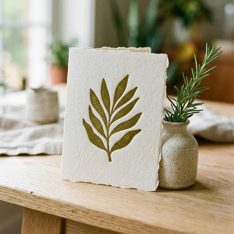 Letterpress Botanical Card