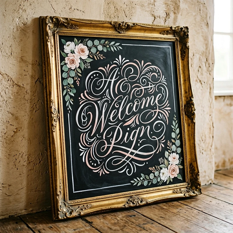 Custom Chalk Welcome Sign